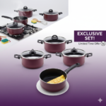 طقم حلل تيفال زهران 8 قطع ومرفقات الطهي