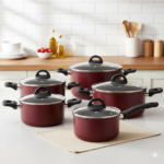 طقم حلل تيفال تركي ار ميتال بتصميم عصري وألوان جذابة