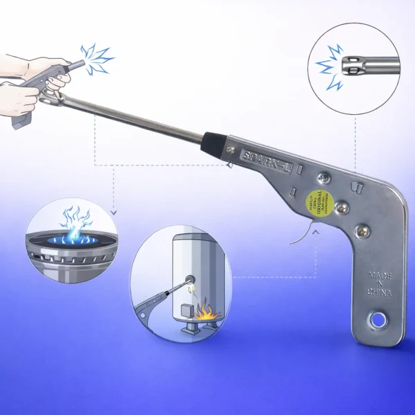 ولاعة مسدس إلكترونية Spark-L ستانلس بوضعية الاستعداد