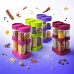 طقم توابل ماكس بلاست 6 قطع بألوان أغطية متنوعة ممتلئة بالبهارات