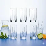 طقم كوبايات عصير لومينارك فليم 6 قطع شفاف