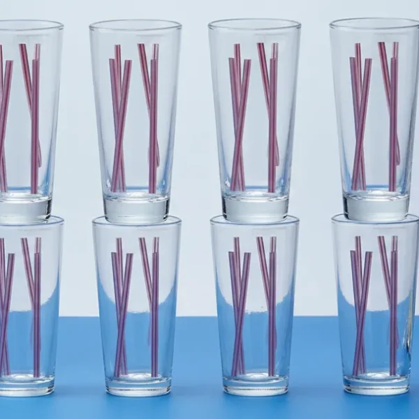 طقم شوب عصير لومينارك أوكسفورد ريد 6 قطع