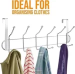 شماعة باب معدنية بـ 12 خطاف لتعليق الملابس والحقائب