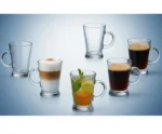 طقم مجات زجاج أزور باشاباتشي مع مشروبات ساخنة وباردة