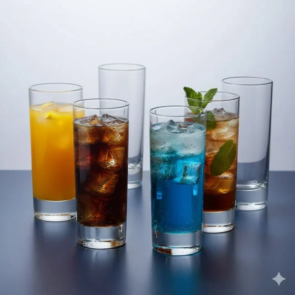 طقم شوب عصير باشاباتشي سايد مع عصائر منعشة ومكعبات ثلج