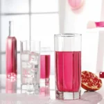 طقم كوبايات عصير أوكتاف مضلع مع عصائر ملونة ومنعشة