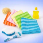 رول فوط مطبخ مايكروفايبر ملونة للتنظيف العميق