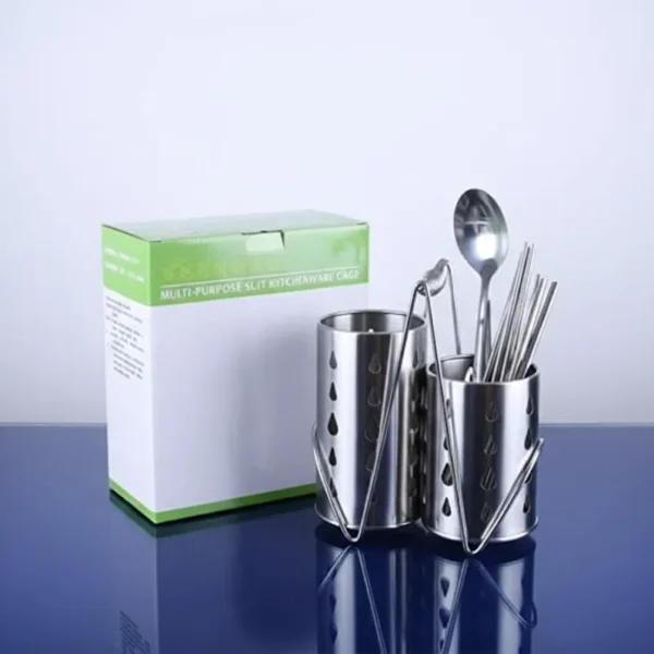 صفاية معالق استانلس ستيل مزدوجة داخل بوكس التغليف