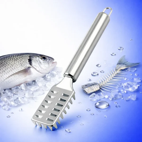 قشارة سمك ذكية مزودة بخزان لتجميع القشور ومنع الفوضى