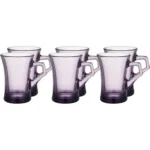 طقم مجات قهوة زجاج 6 قطع من باشاباتشي