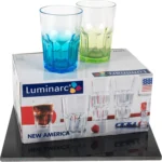 طقم اكواب لومينارك كريزي كولرز الأصلي داخل بوكس لومينارك