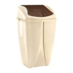 سلة مهملات ماكس بلاست لون بيج كريمي بلقطة جانبية