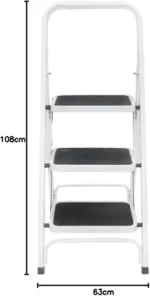 أبعاد ومقاسات السلم المنزلي القابل للطي 3 درجات