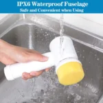 غسل فرشاة التنظيف الكهربائية تحت الماء الجاري بمعيار IPX6