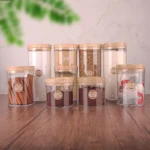 طقم توابل توليب بـ 3 مقاسات مع ملصقات الأسماء باللغتين