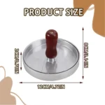 أبعاد ومقاسات مكبس برجر ألومنيوم 12 سم بالبوصة