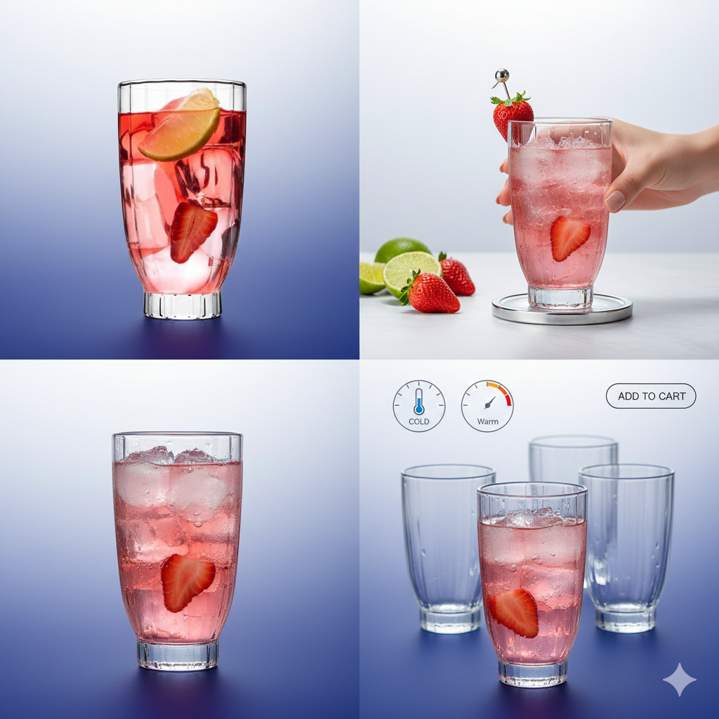 كوبايات باشابتشي زجاجية مقاومة للصدمات والخدش