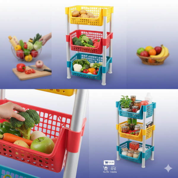 ألوان تربو مطبخ بلاستيك متعدد الاستخدامات