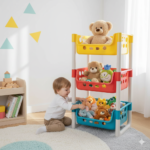 تربو أطفال بلاستيك ملون لتنظيم الألعاب