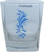 كوب لومينارك شاي ومياه زجاجي شفاف بنقشة بلو بلم