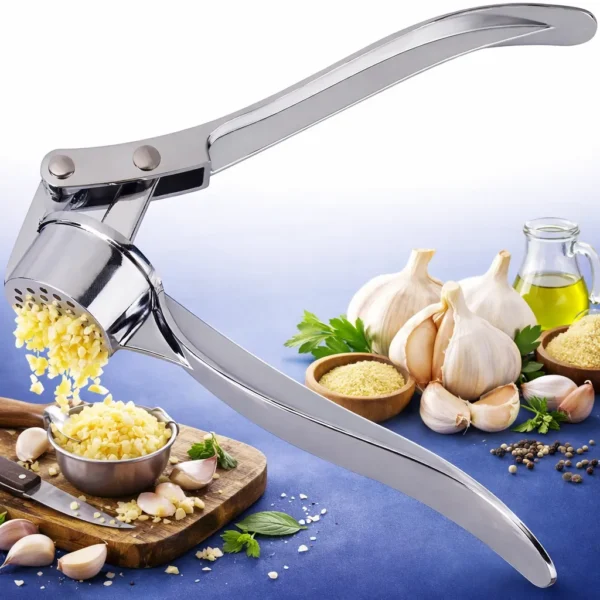 هراسة ثوم احترافية ستانلس ستيل فائقة القوة لفرم الثوم بسهولة