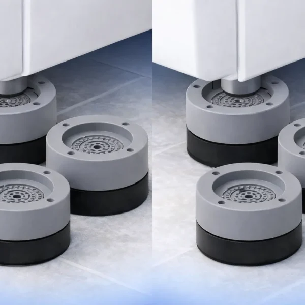 حامل غسالة اتوماتيك AREXOL رمادي وأسود مانع للاهتزاز مثبت تحت الأرجل