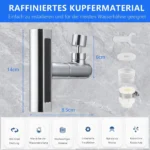 مقارنة بين أوضاع رش المياه في خلاط حوض مع الرأس الدوارة الجديدة