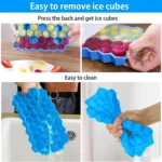 قوالب الثلج السيليكون الألمانية المرنة سهلة التنظيف والفك
