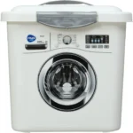 صندوق تخزين بلاستيك ماكس بلاست أبيض بمقبض رمادي لتنظيم المنظفات