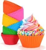 اشكال قوالب كب كيك سيليكون مرنة سهلة التنظيف وغير لاصقة