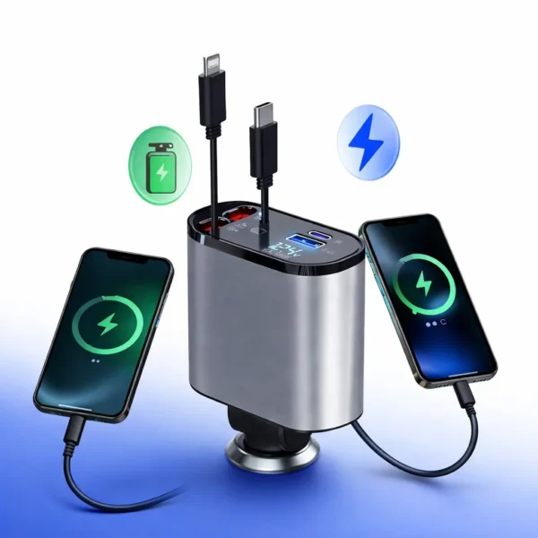 شاحن سيارة سريع مزدوج المنافذ بتصميم مدمج لشحن الهواتف الذكية في السويس