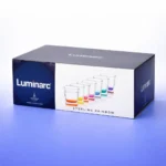 طقم كاسات لومينارك Sterling Rainbow فرنسي 6 قطع داخل العبوة الأصلية