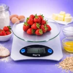 ميزان ديجتال مطبخ زجاجي سعة 5 كيلو جرام بتصميم أنيق وشاشة رقمية في السويس