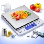 ميزان ديجتال ستانلس ستيل سعة 3 كيلو جرام مع شاشة LCD زرقاء في السويس