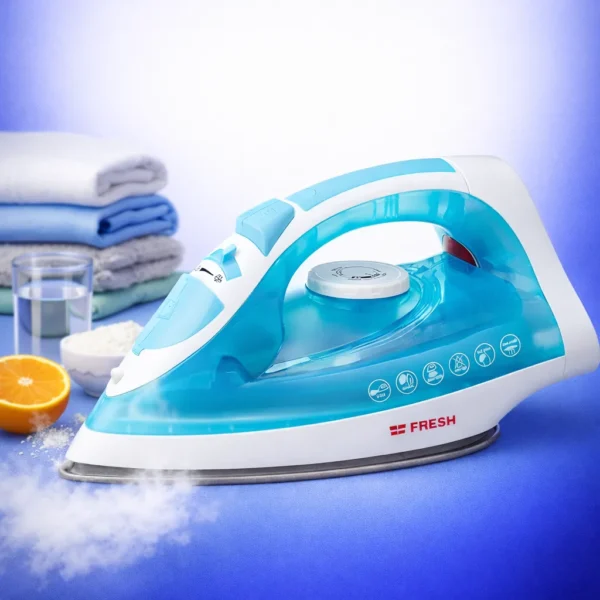 مكواة بخار فريش بقاعدة مانعة للالتصاق وتصميم عملي باللون الأزرق في السويس