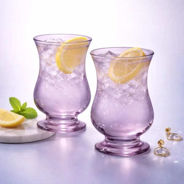 طقم كاسات شاي باشابتشي Pera ملون بنفسجي ووردي وأزرق 6 قطع