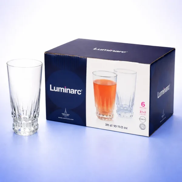 طقم كوبايات عصير لومينارك Imperator فرنسي 6 قطع داخل العبوة الأصلية