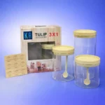 طقم توابل تيولب 3 قطعة بلاستيك شفاف