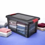 علبة بلاستيك سمبل لايف 16 لتر لتخزين الملابس بالتاء المربوطة