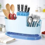 صفاية معالق ومنظم سكاكين توتا بلاستيك فيروزي