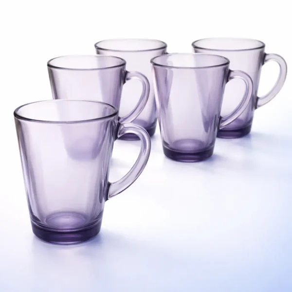 طقم مجات زجاج باسباتشي Penguen بنفسجي 6 قطع