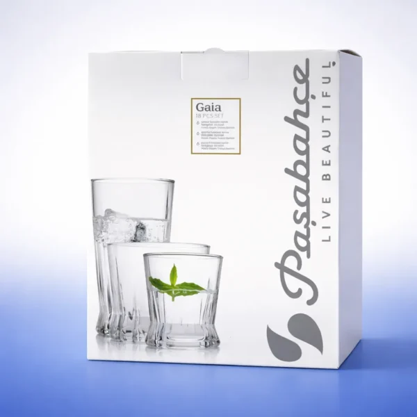 طقم شوب عصير باسباتشي زجاجي 18 قطعة