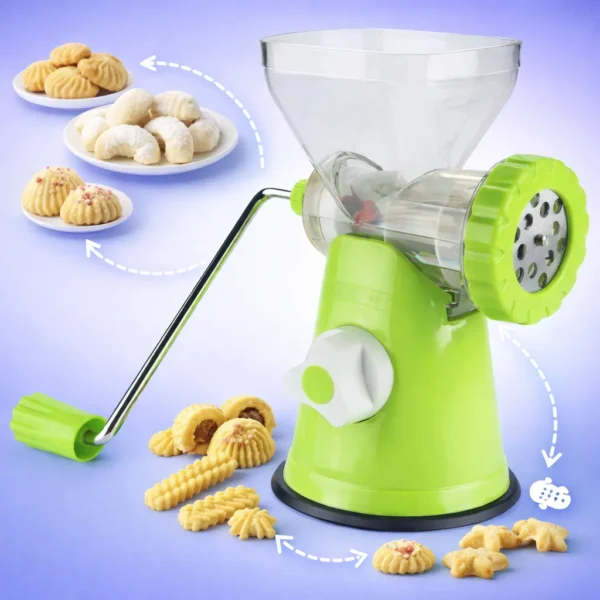 ماكينة بسكويت بلاستيك يدوية متعددة الوظائف مع أقماع التشكيل