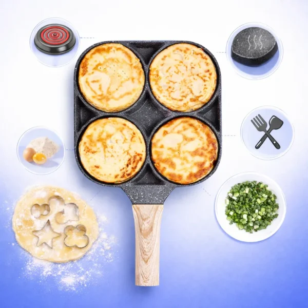 طاسة بان كيك مستطيلة بتصميم ياباني وسطح غير لاصق