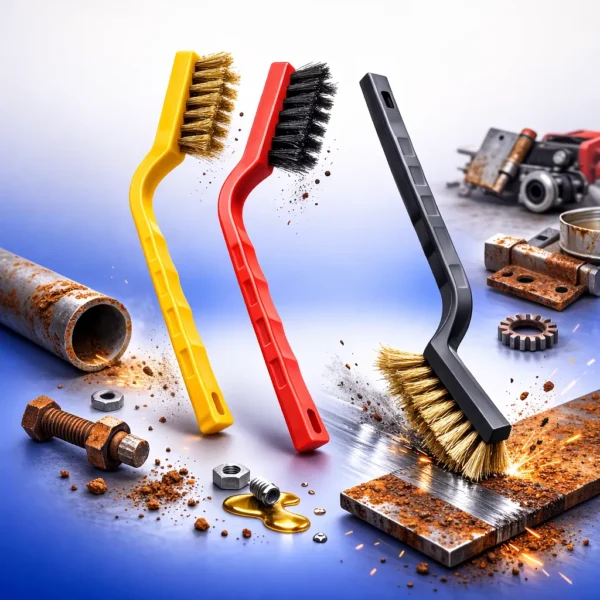 طقم فرش بوتجاز 3 قطع شعيرات سلك ونحاس ونايلون للتنظيف العميق