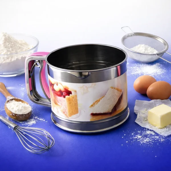 منخل استانلس يدوي بفتحات دقيقة ومقبض طويل للمخبوزات في السويس