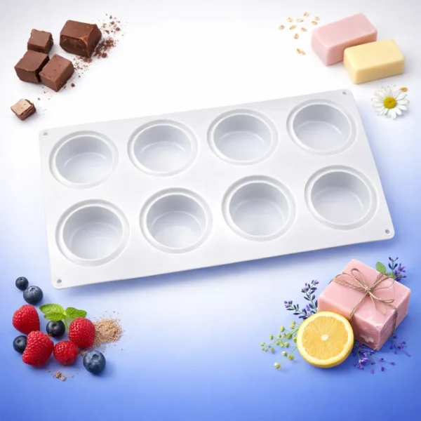قالب سليكون كروي احترافي يضم أنصاف كرات لصناعة قنابل الشوكولاتة