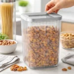 برطمان تخزين علبة اكريلك شفاف للمكسرات والبقوليات