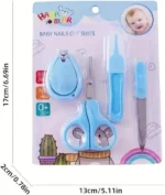 مقص أظافر آمن برؤوس دائرية داخل طقم اطفال المواليد
