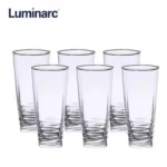 طقم كوبايات عصير لومينارك First Class ملون بوضعية العرض 6 قطع